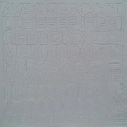 Lettere e numeri adesivi Letterfix bianco 304 pz