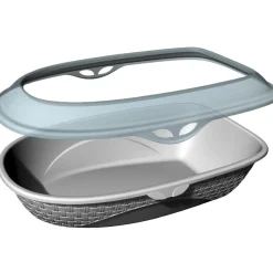 Lettiera gatti aperta con sacco para schizzi Sabbia 60x40x18 cm