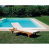 Lettino prendisole pieghevole in teak