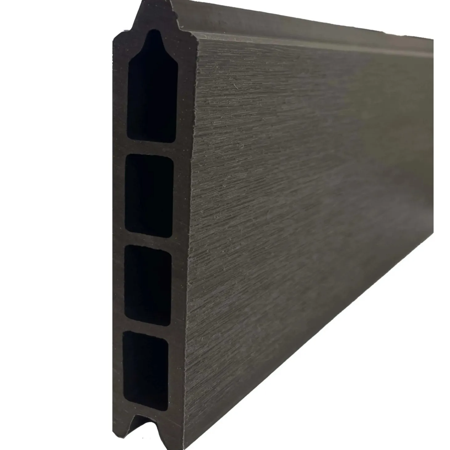 Listone in WPC effetto legno teck 15x2,1x177 cm antracite