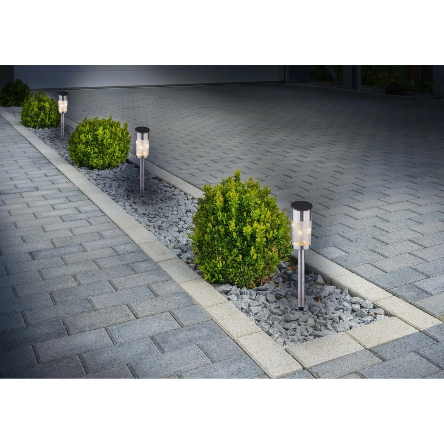 Luci solari da giardino a picchetto 2 pz