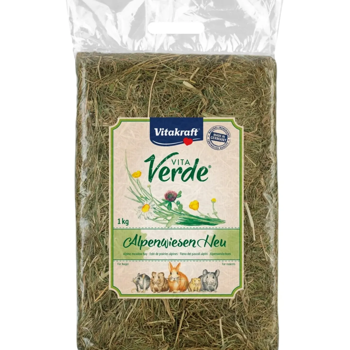 Mangime per conigli Vitakraft VitaVerde Fieno di Prato Alpino 1 kg