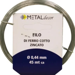 Matassina filo di ferro cotto zincato Ø 0,44 mm - 45 mt
