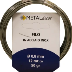 Matassina filo in acciaio inox Ø 0,8 mm x 12 mt 50 gr.