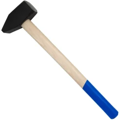 Mazza da edilizia con testa in acciaio e manico legno 3 Kg
