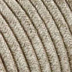 3 m cavo tessile rotondo 2 x 0,75 mm² beige
