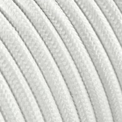 3 m cavo tessile rotondo 2 x 0,75 mm² bianco