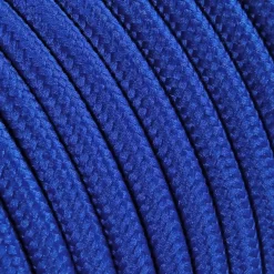 3 m cavo tessile rotondo 2 x 0,75 mm² blu