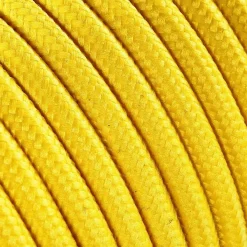 3 m cavo tessile rotondo 2 x 0,75 mm² giallo