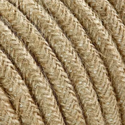 3 m cavo tessile rotondo 2 x 0,75 mm² juta