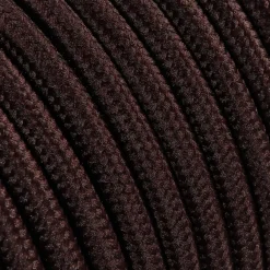 3 m cavo tessile rotondo 2 x 0,75 mm² marrone
