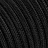 3 m cavo tessile rotondo 2 x 0,75 mm² nero