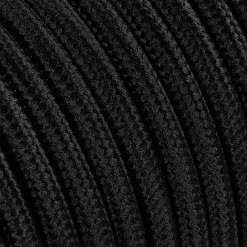 3 m cavo tessile rotondo 2 x 0,75 mm² nero