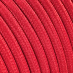 3 m cavo tessile rotondo 2 x 0,75 mm² rosso