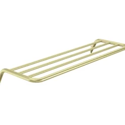 Mensola bagno a coste Idrostile 616x89 mm oro spazzolato