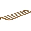 Mensola bagno a coste Idrostile 616x89 mm bronzo spazzolato