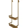 Mensola doccia Idrostile con ganci 276x762 mm bronzo spazzolato