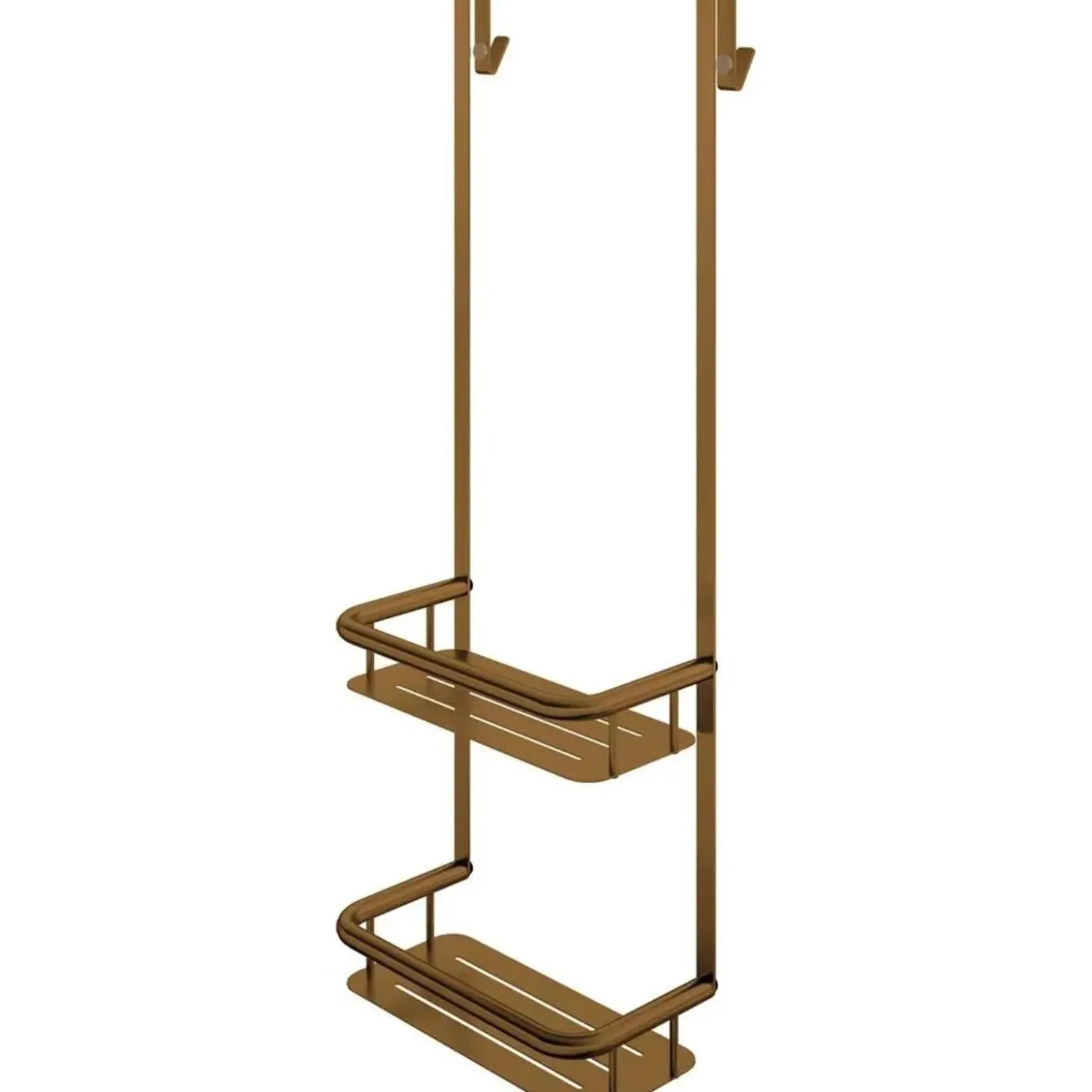 Mensola doccia Idrostile con ganci 276x762 mm bronzo spazzolato