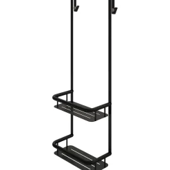 Mensola doccia Idrostile con ganci 276x762 mm nero