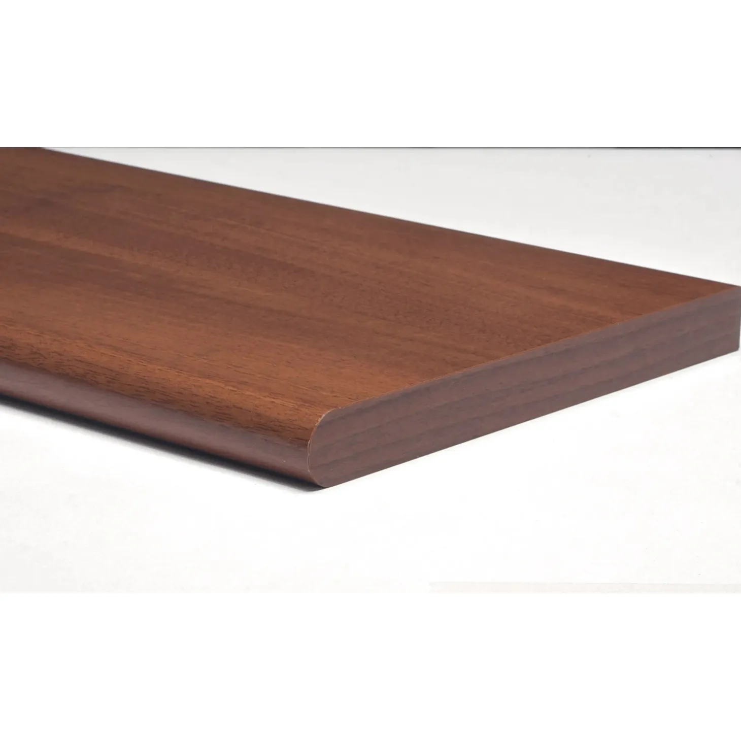 Mensola in legno stondata Kimspace noce 600x200x18 mm
