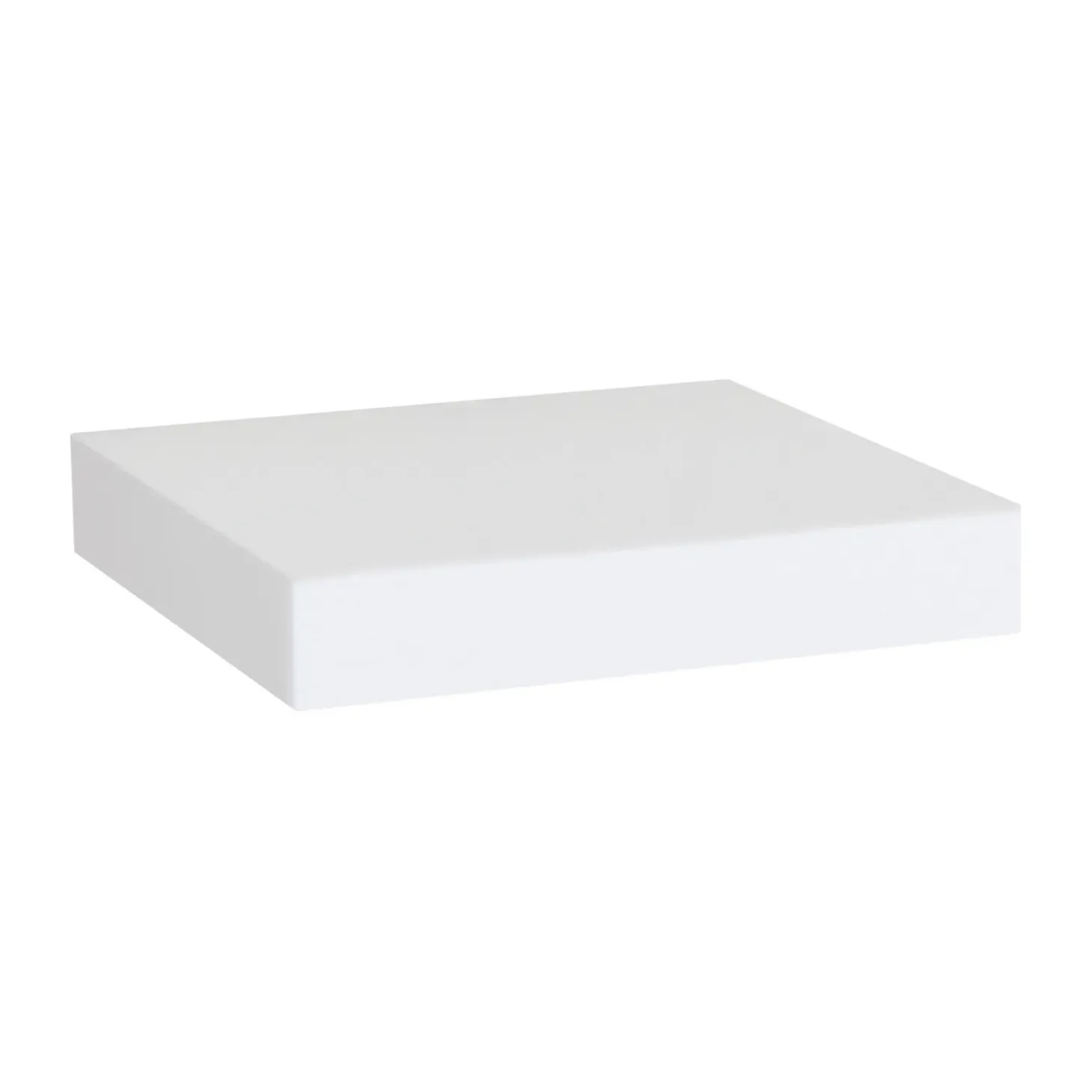 Mensola in legno tamburata Minerva 250x250x38 mm bianco