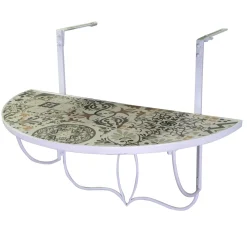 Mensola mosaico Frigole in metallo 74x38/61 cm H 57 cm