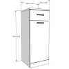Mobile bagno a terra 30x78 cm bianco lucido