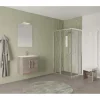 Mobile bagno base con lavabo e specchio sospeso 60,5x144x36,5 cm grigio scuro