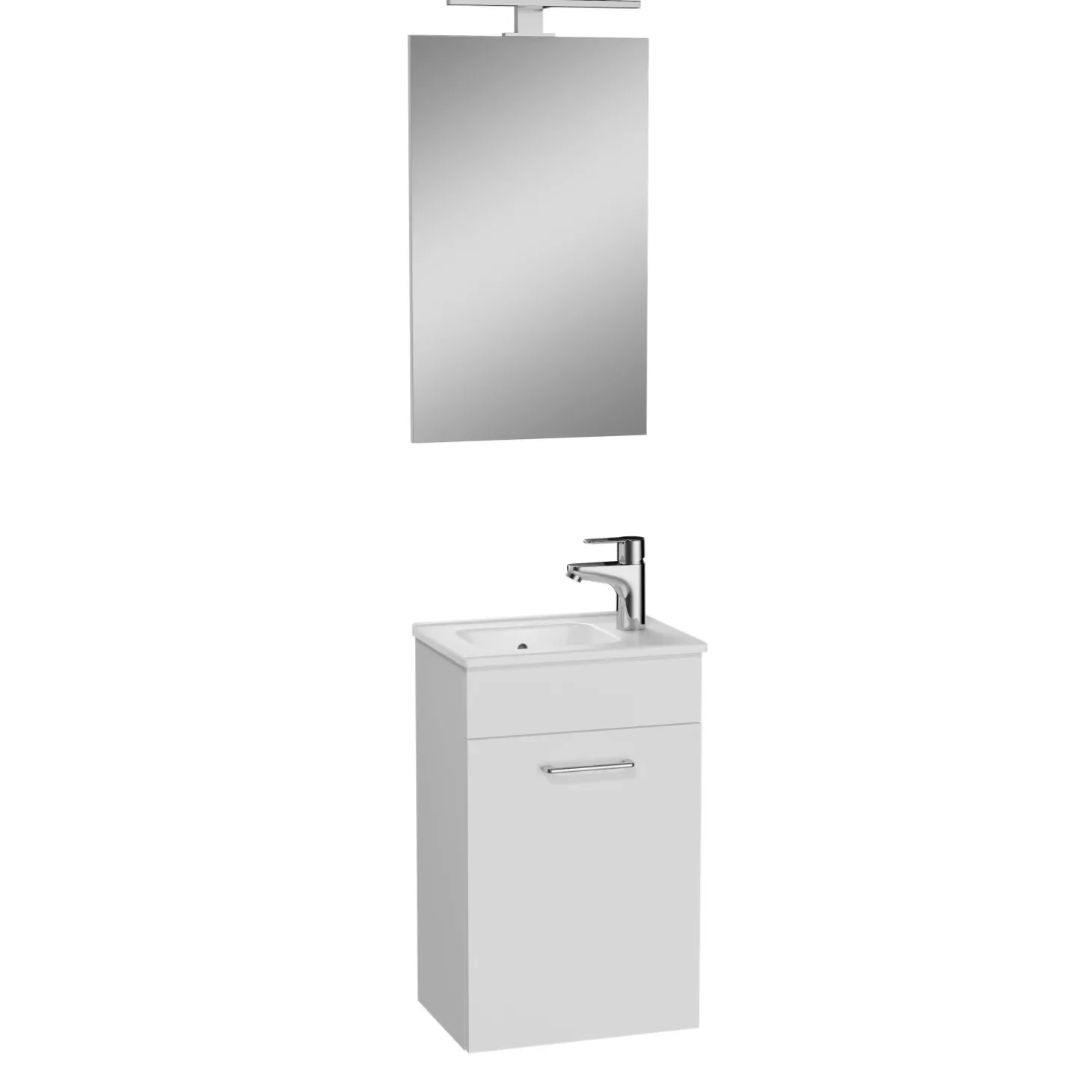 Mobile bagno con lavabo e specchio LED sospeso Stella 68x32x39 cm bianco