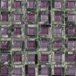 Mosaico decorativo Cesto deep violet 29,5 cm x 29,5 cm