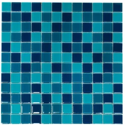 Mosaico decorativo Crystal blu marine 31,6 cm x 31,6 cm