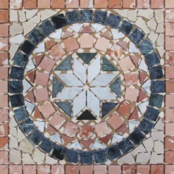 Mosaico Rosone Garda Rosa cm 33x33 in pietra naturale