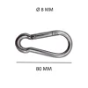 Moschettone inox 80 mm