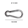 Moschettone inox 100 mm
