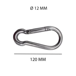Moschettone inox 120 mm