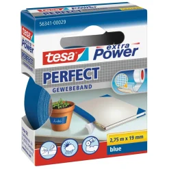Nastro adesivo telato Tesa Extra Power Perfect 19 mm x 2,75 m blu