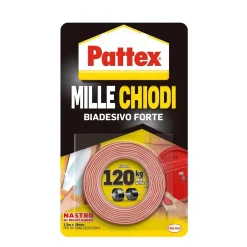Nastro biadesivo per montaggio Pattex Millechiodi Tape 19mm x 1,5m rosso