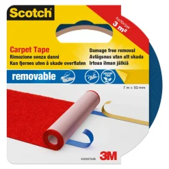 Nastro bidesivo per moquette 3M Scotch® Premium 50 mm x 7 m bianco