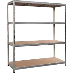 OBI Scaffale in acciaio zincato e legno 4 ripiani 180x160x60 cm