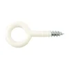 Occhiello a vite chiuso in acciaio plastificato bianco 4,4x50 mm 4 pz