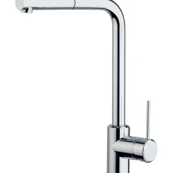 Paini miscelatore lavello canna alta con doccetta estraibile Line Ø 35 mm