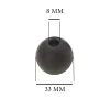 Palline ferma cima Ø esterno 33 mm nera 2 pz