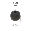 Palline ferma cima Ø esterno 18 mm nera 2 pz