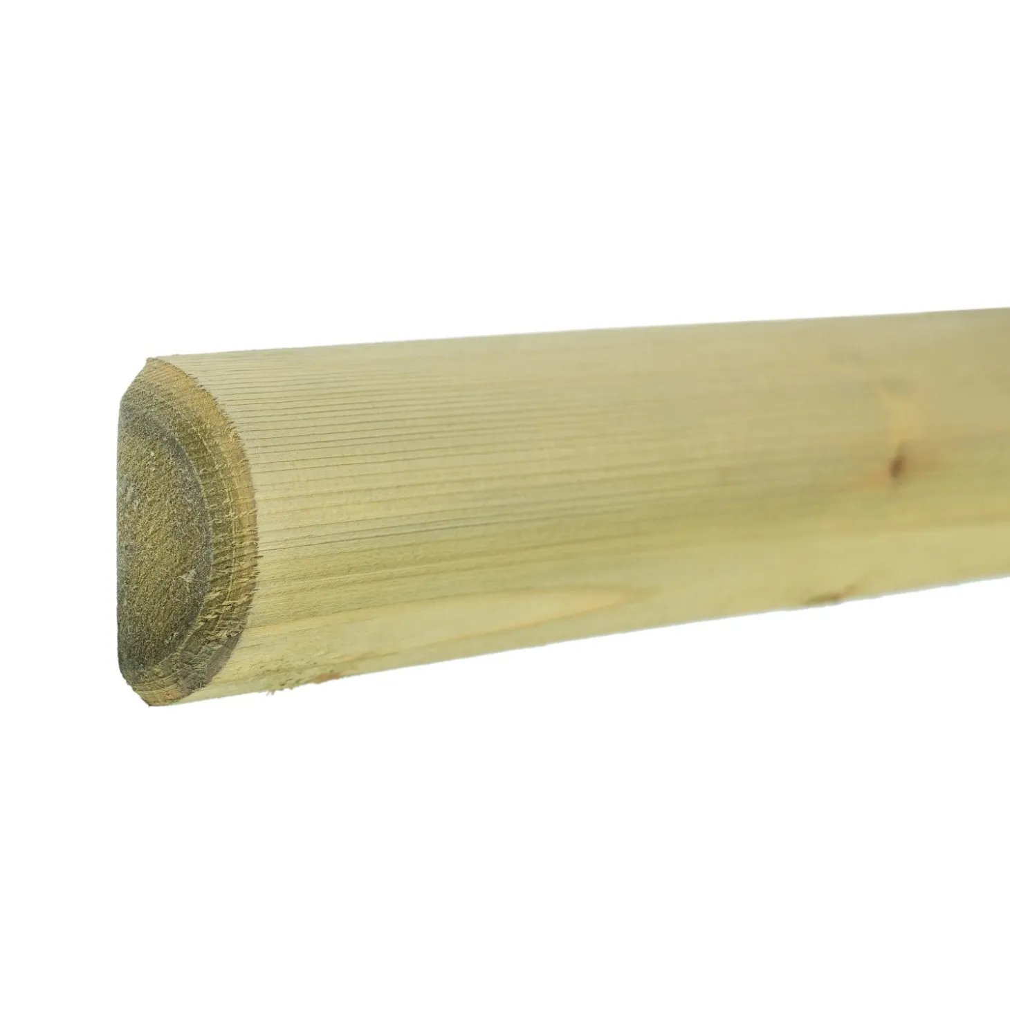 Palo mezzo tondo in legno traverso 3,5 x 7 x H 180 cm