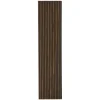 Pannello fonoassorbente decorativo noce scuro grezzo 240x57,2 cm Sp. 19 mm
