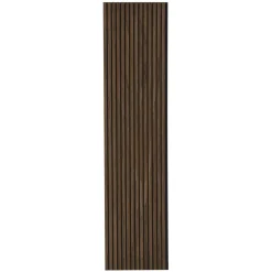 Pannello fonoassorbente decorativo noce scuro grezzo 240x57,2 cm Sp. 19 mm