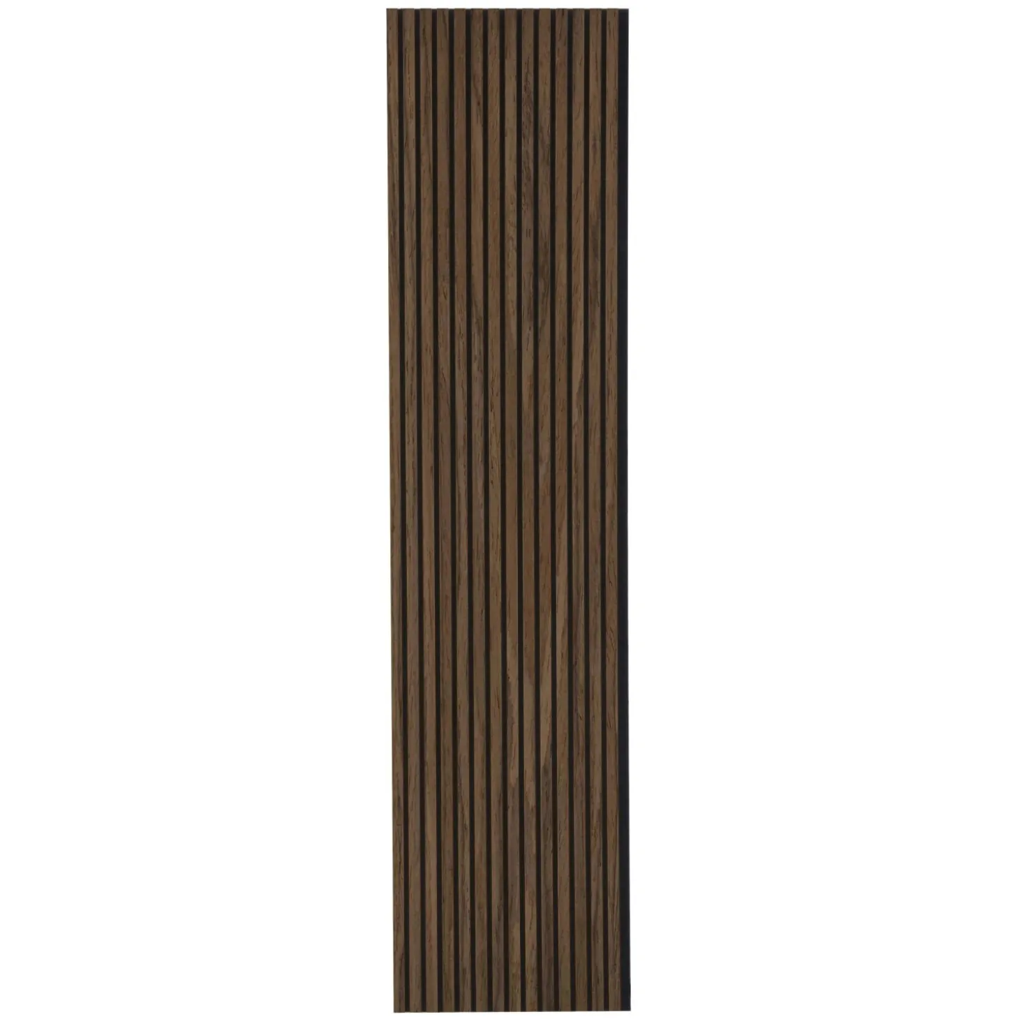 Pannello fonoassorbente decorativo noce scuro grezzo 240x57,2 cm Sp. 19 mm