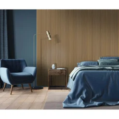 Pannello fonoassorbente decorativo rovere grezzo 240x57,2 cm Sp. 19 mm
