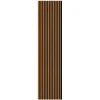 Pannello fonoassorbente decorativo rovere scuro grezzo 240x57,2 cm Sp. 19 mm