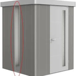 Pannello luminoso casetta giardino Neo Biohort grigio quarzo metallizzato